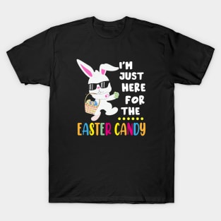 Funny Easter Bunny I'm Just Here For Easter Candy Kids Boys T-Shirt